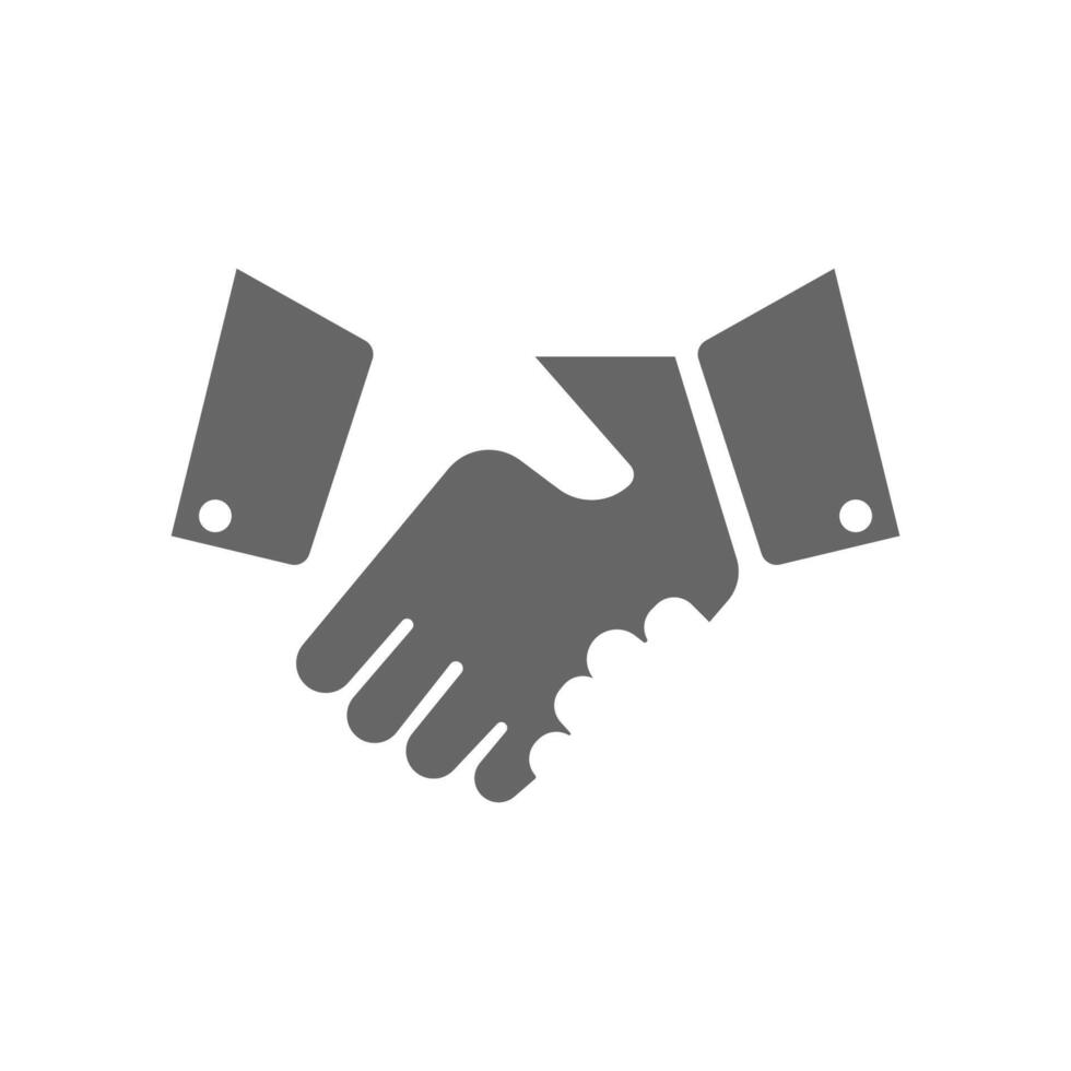 Handshake icon logo design vector