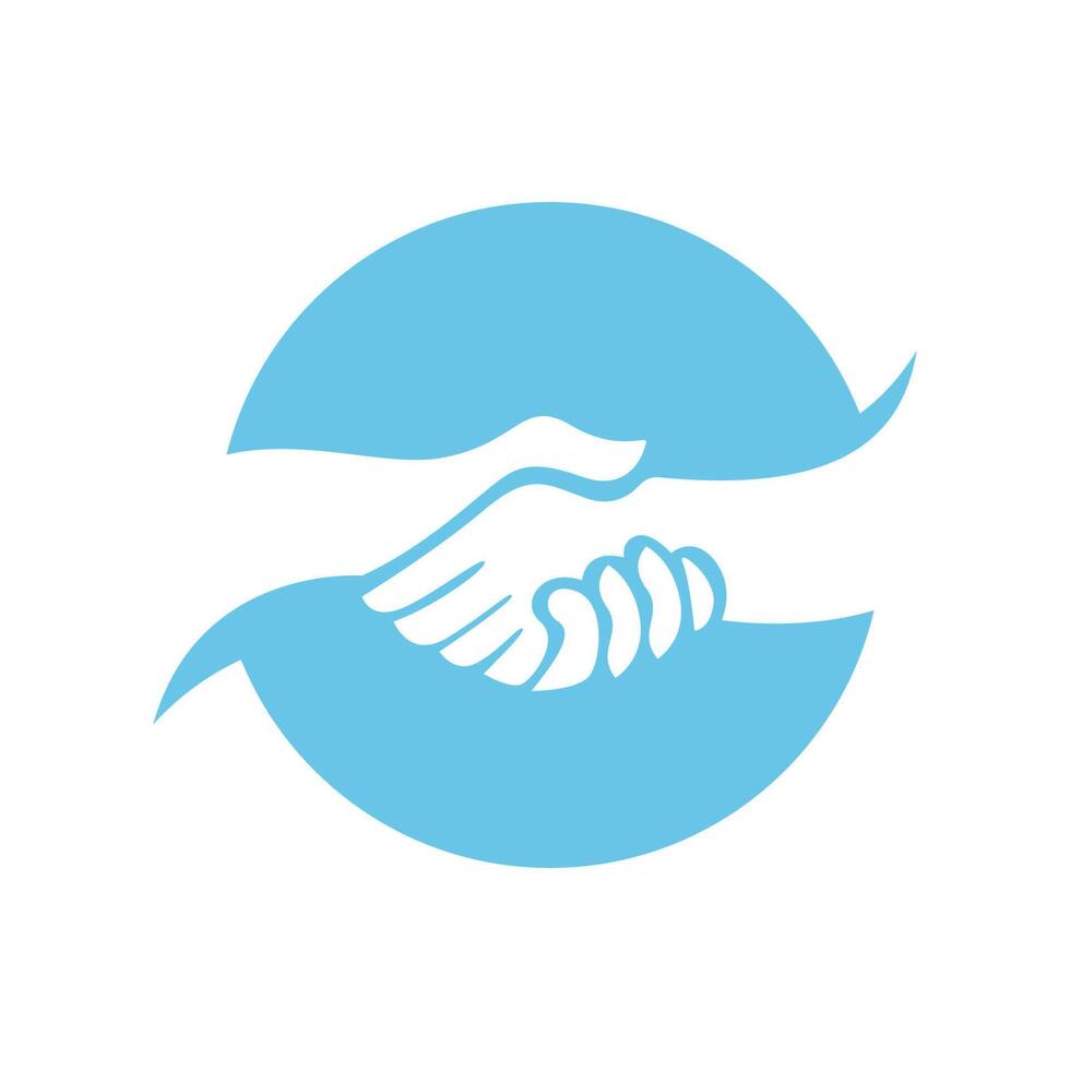 Handshake icon logo design vector