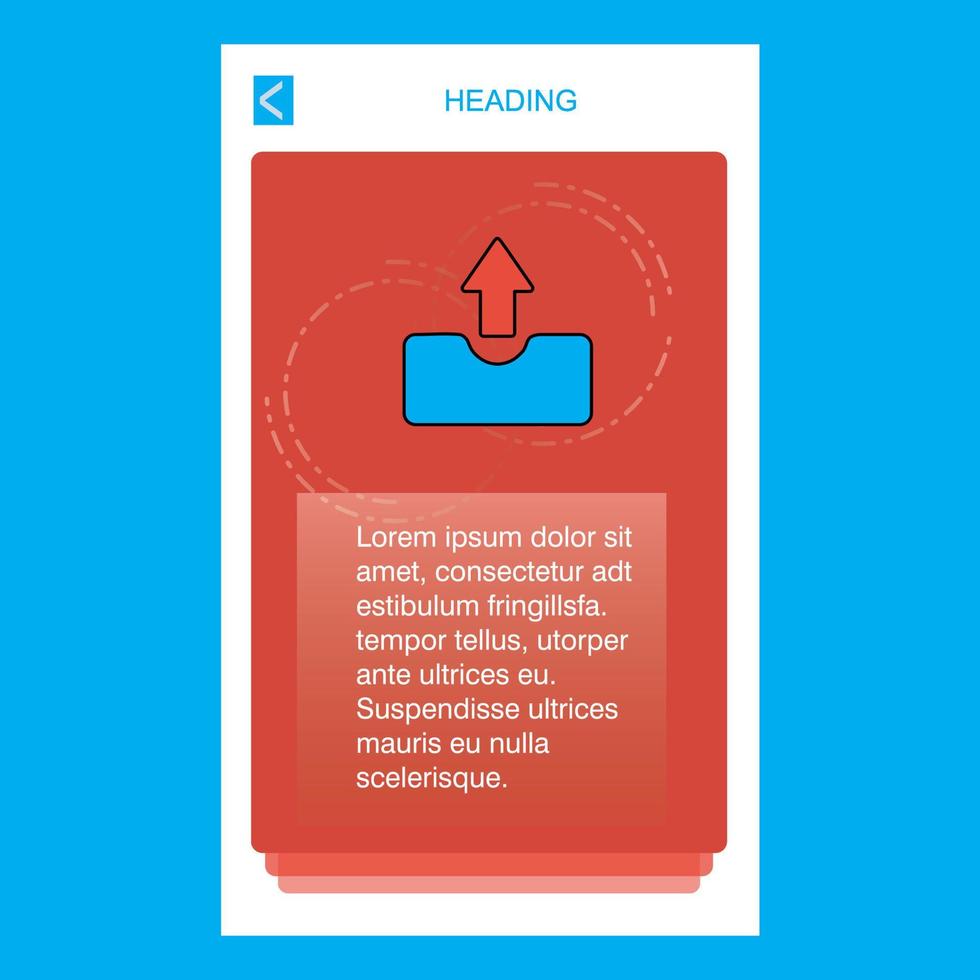 Uploading mobile vertical banner design design Vector