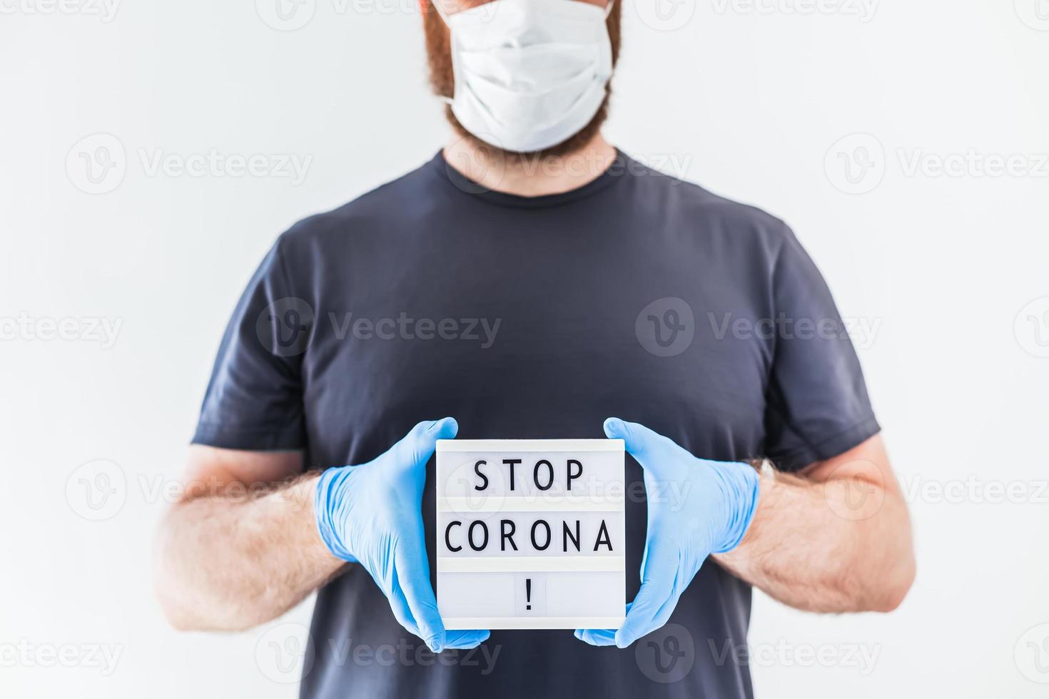 Stop coronavirus concept photo
