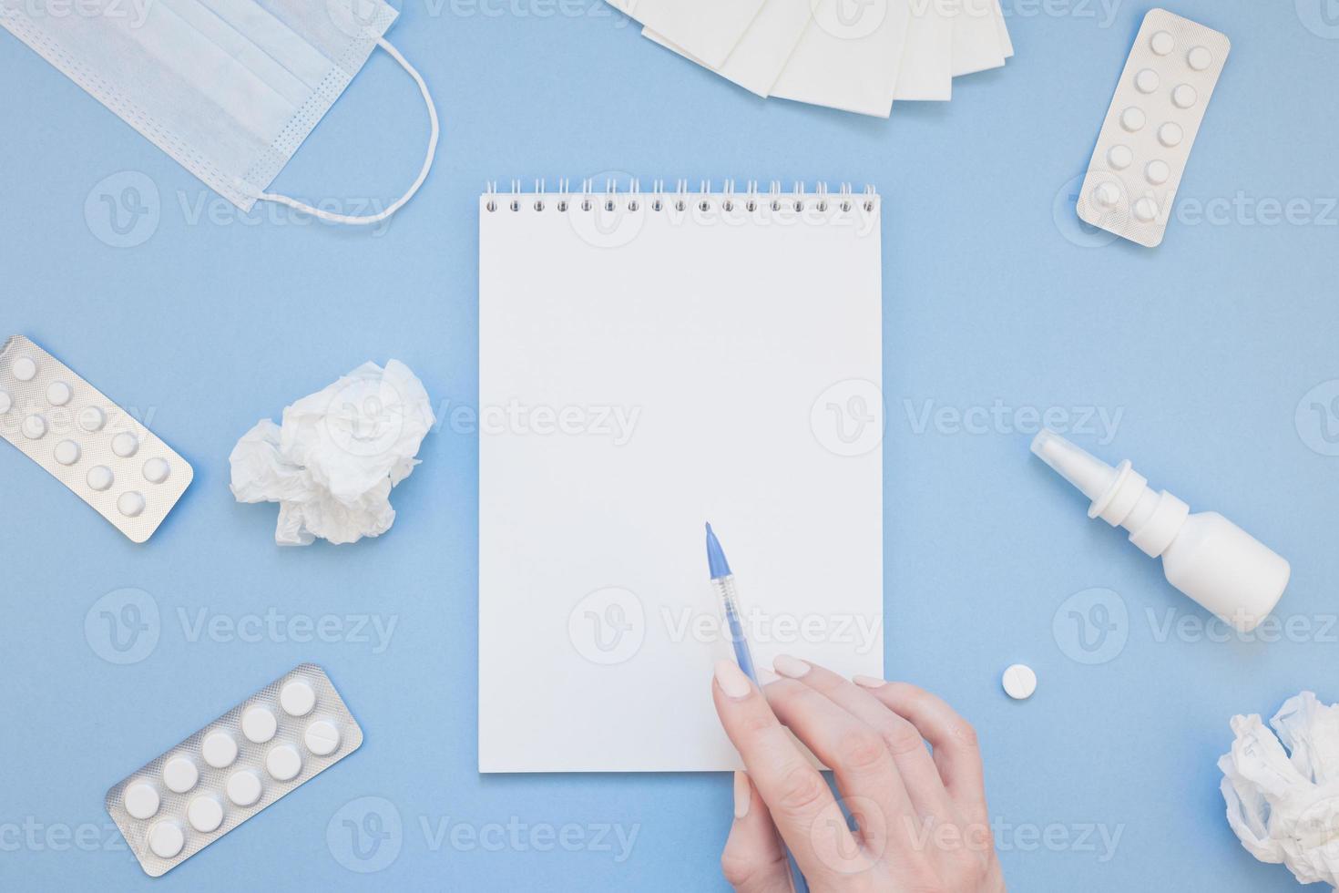 Concept of seasonal spring allergy photo