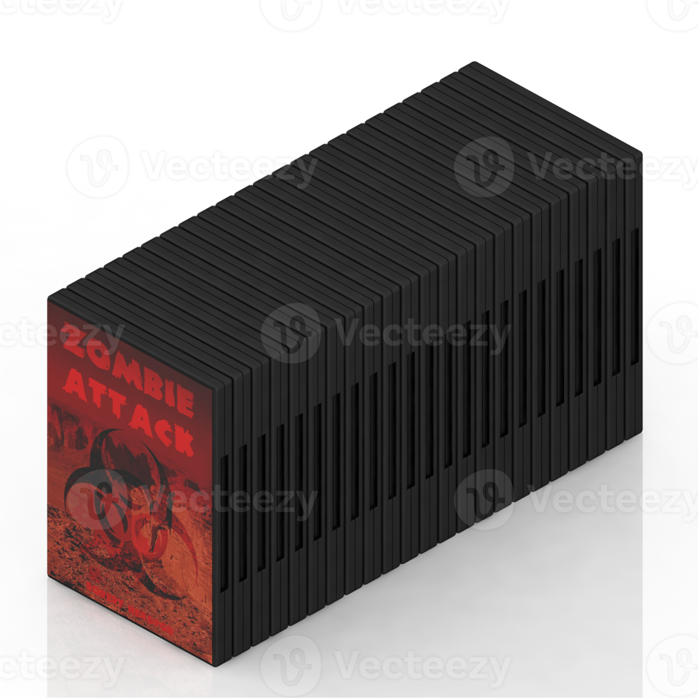 Isometric Books 3D render png