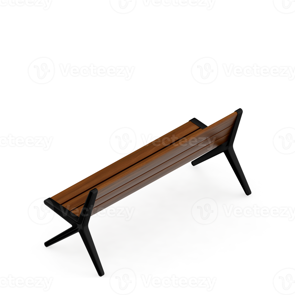 Isometric bench 3D render png