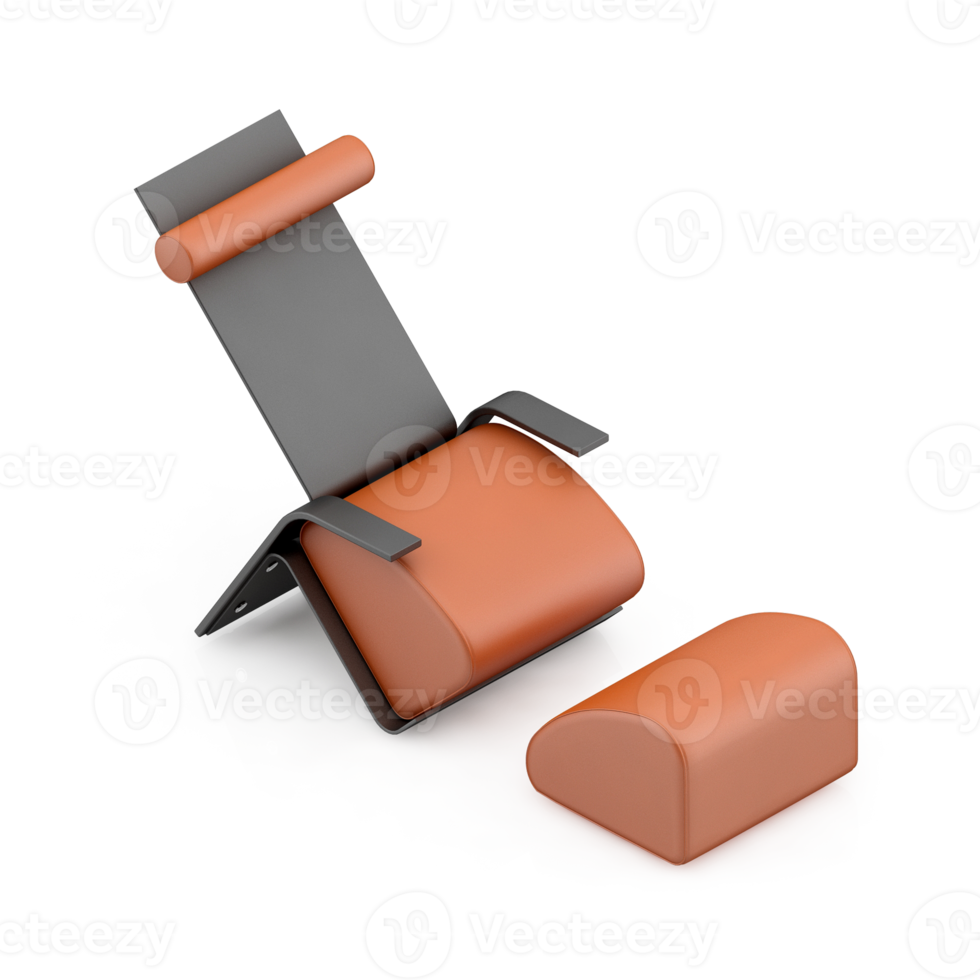 Isometric Chair 3D isolated rendering png
