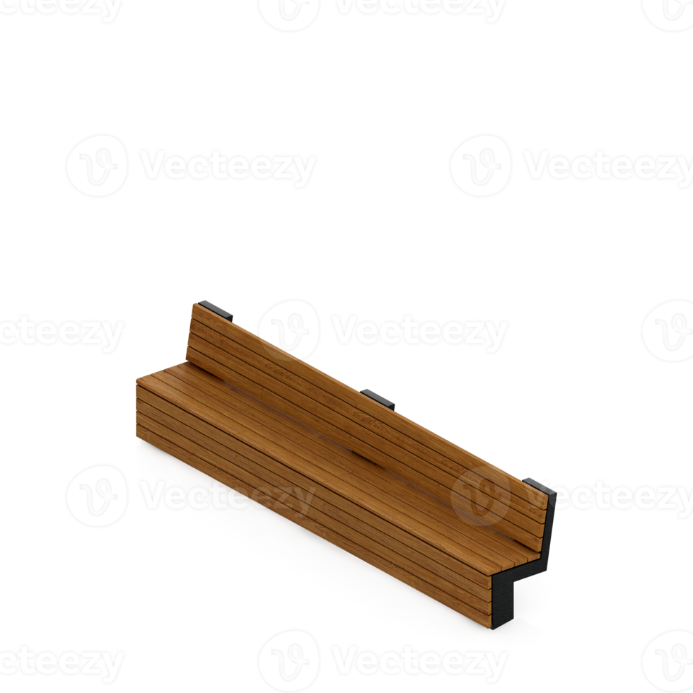 Isometric bench 3D render png
