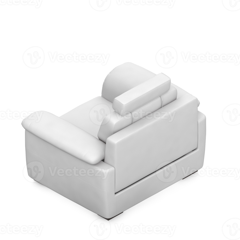Isometric Armchair Isolated 3D render png