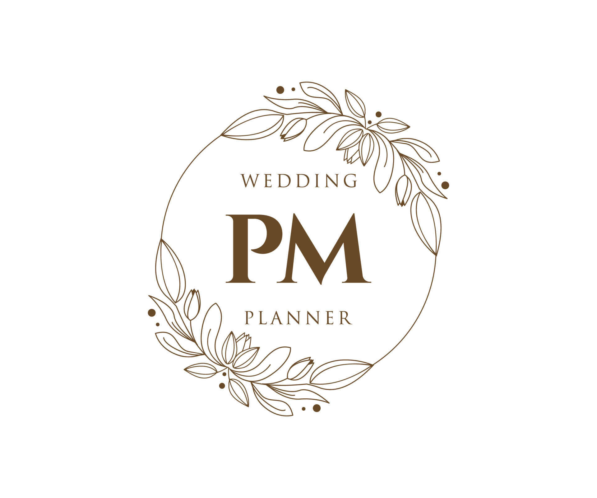 PM Initials letter Wedding monogram logos collection, hand drawn modern  minimalistic and floral templates for Invitation cards, Save the Date,  elegant identity for restaurant, boutique, cafe in vector 15506799 Vector  Art at