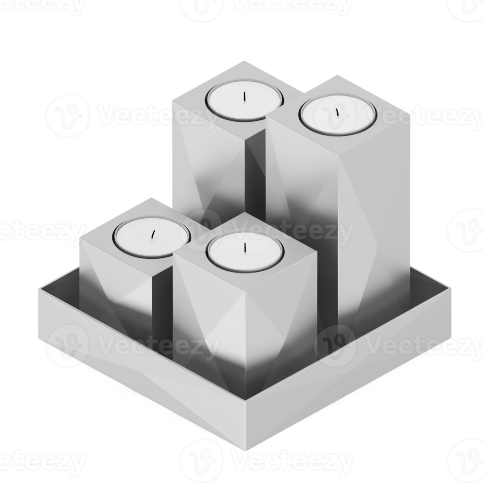 isometrische kerzen 3d rendern png