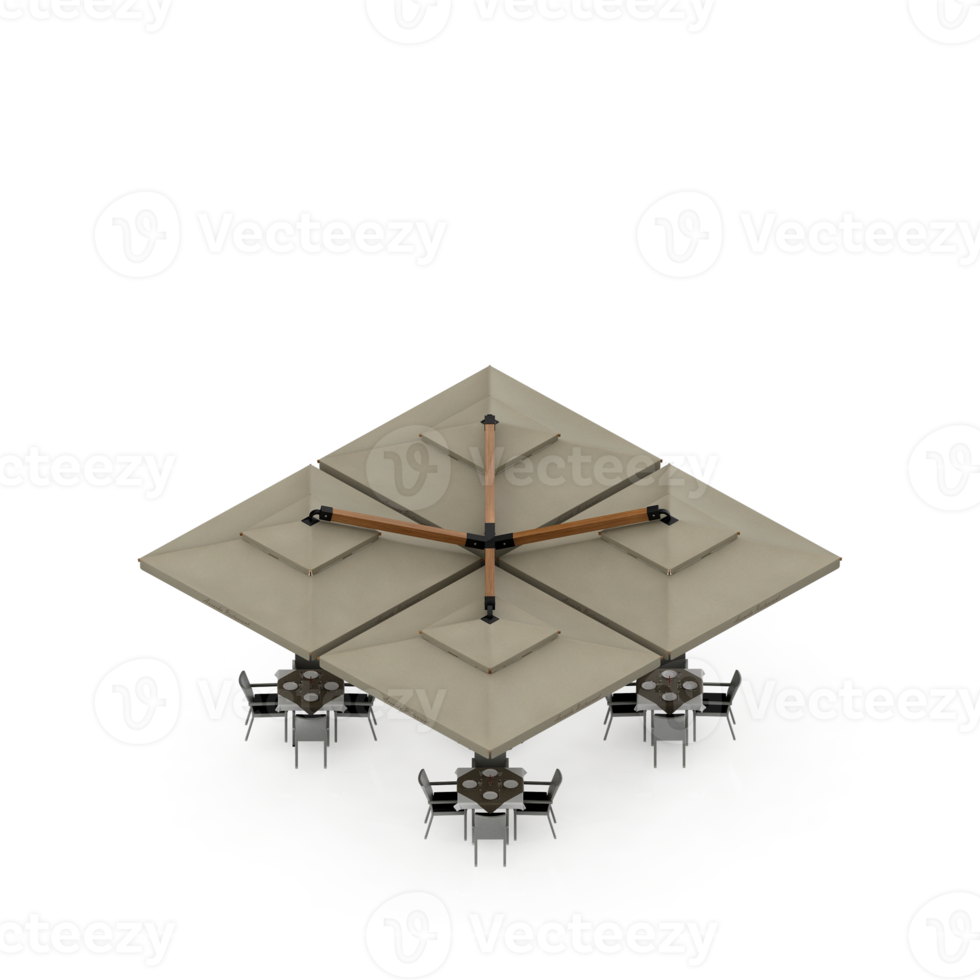 isometrische tafel reeks 3d geven png