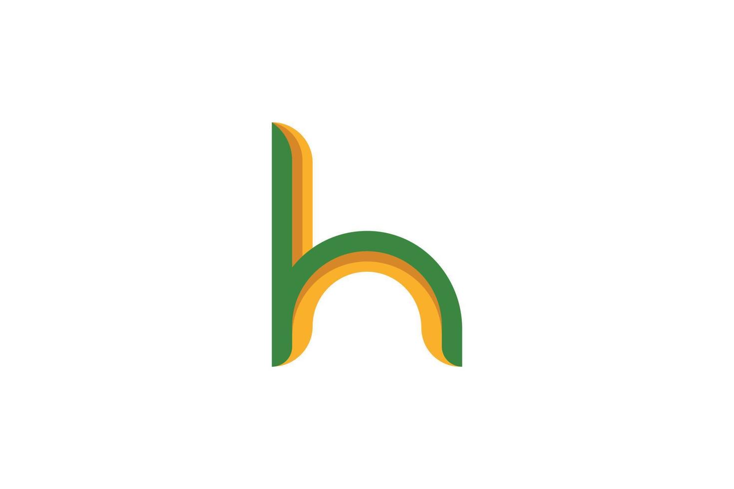 logotipo colorido de la letra h vector