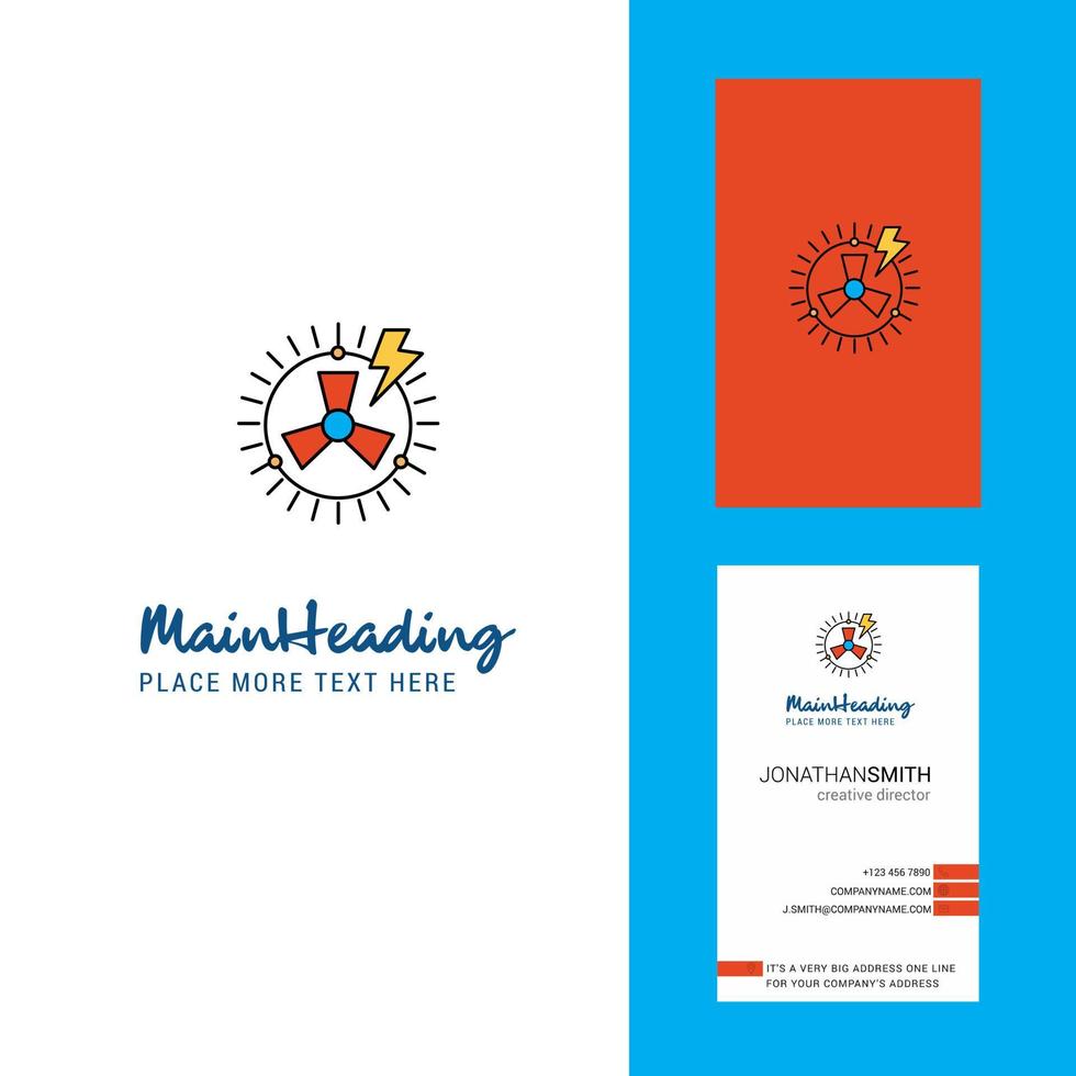 Turbine Creative Logo and business card vertical Design Vector