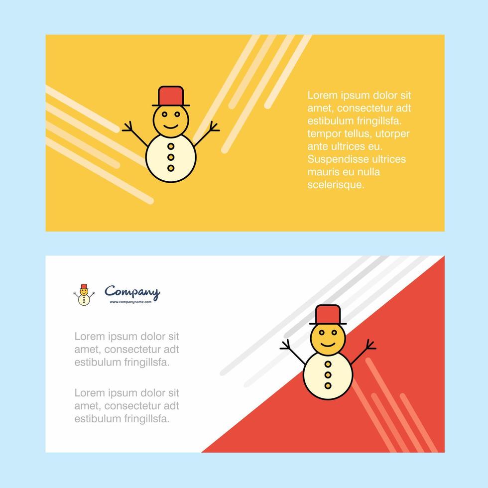 Snowman abstract corporate business banner template horizontal advertising business banner vector