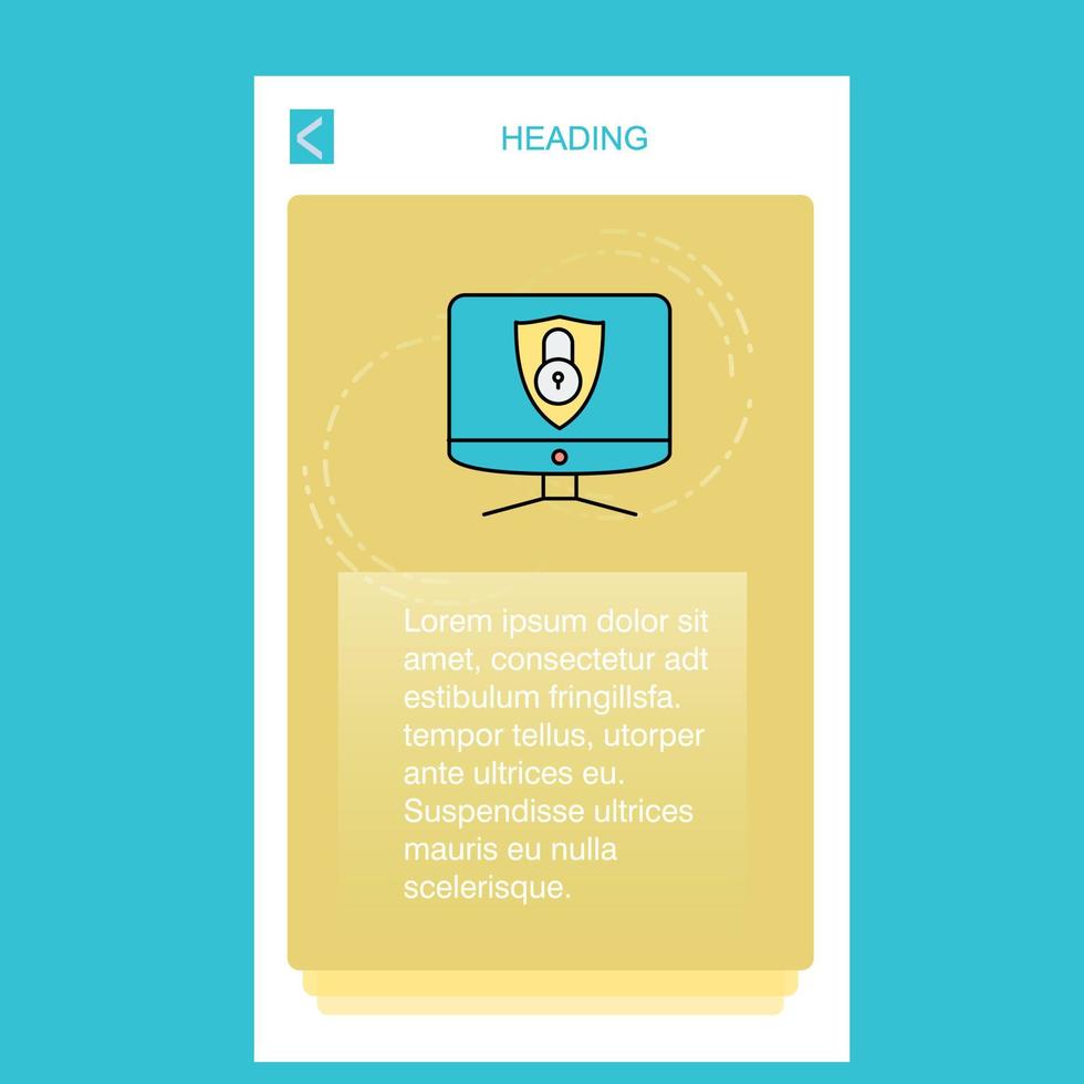 Computer protected mobile vertical banner design design Vector