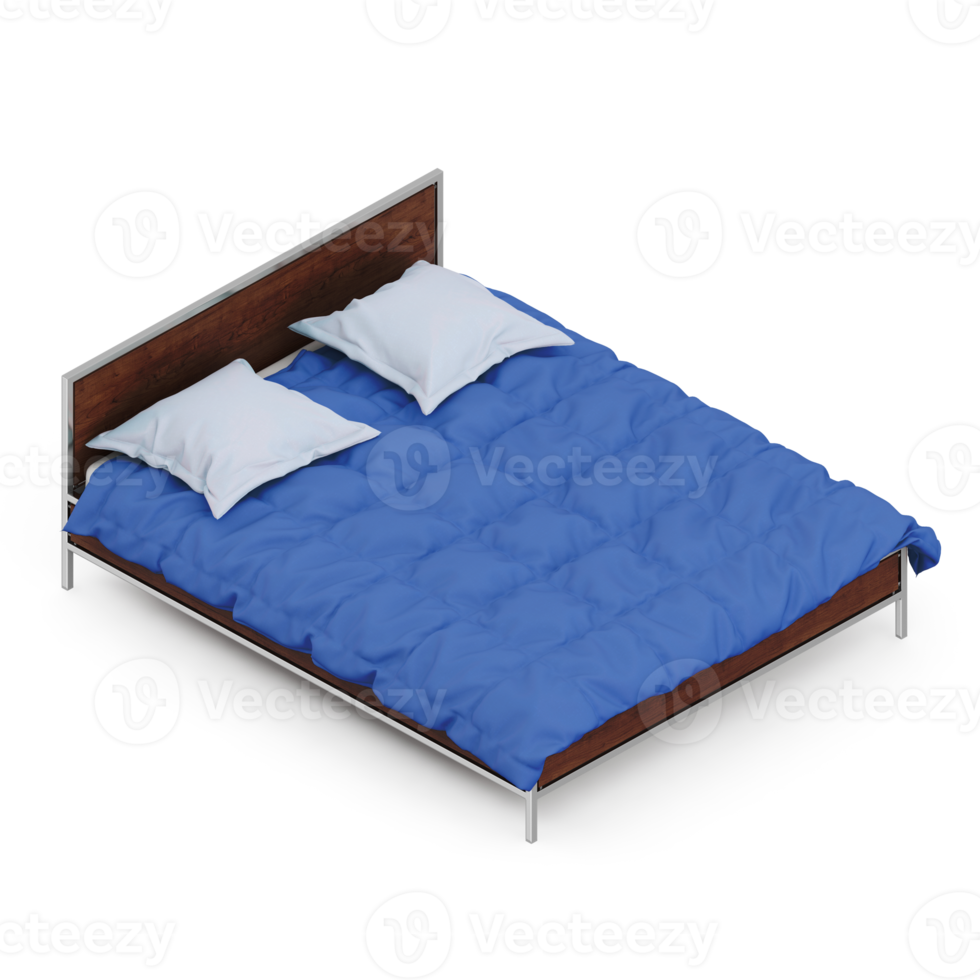 isometrisches schlafzimmer 3d rendern png