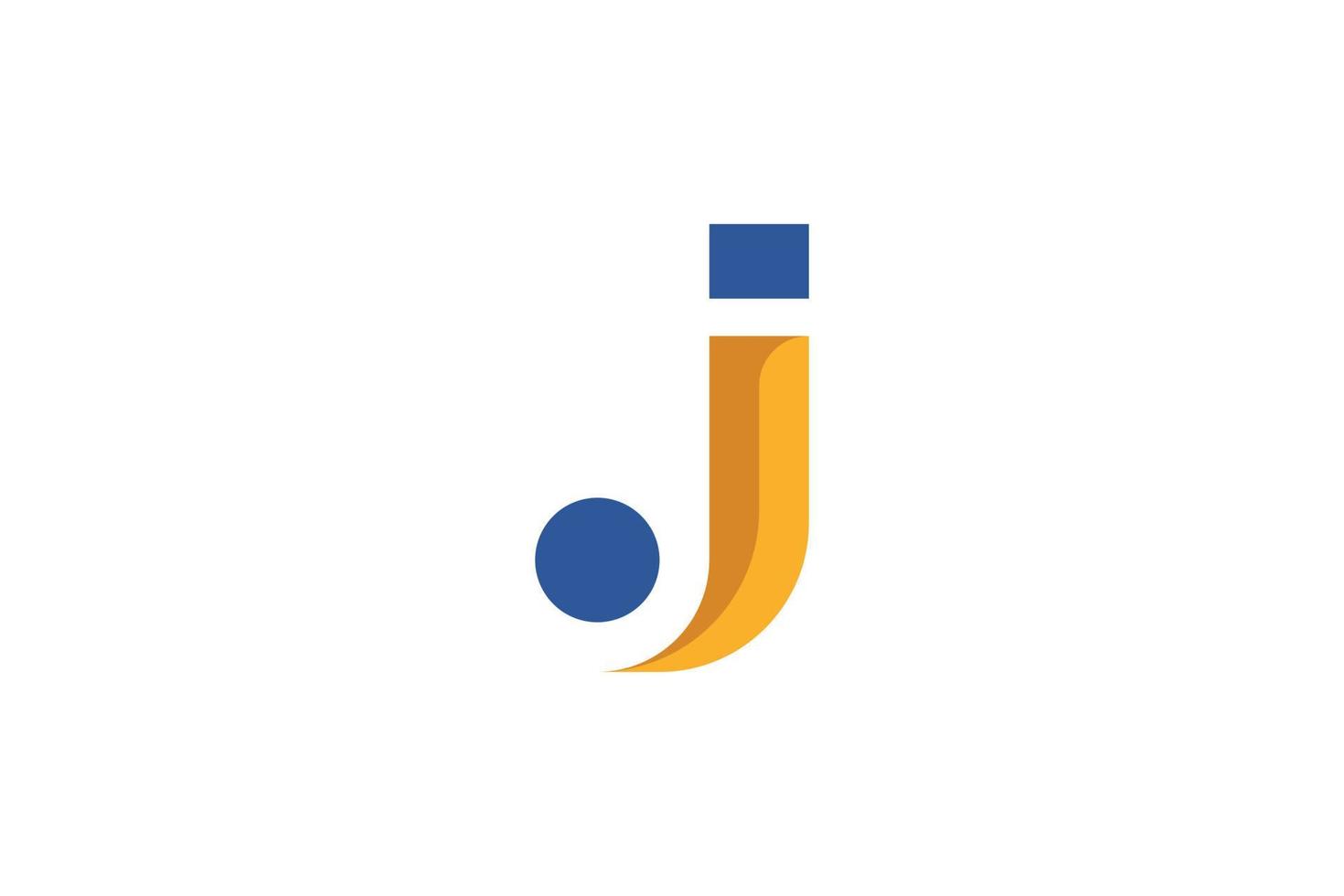 j logotipo de letra abstracta vector