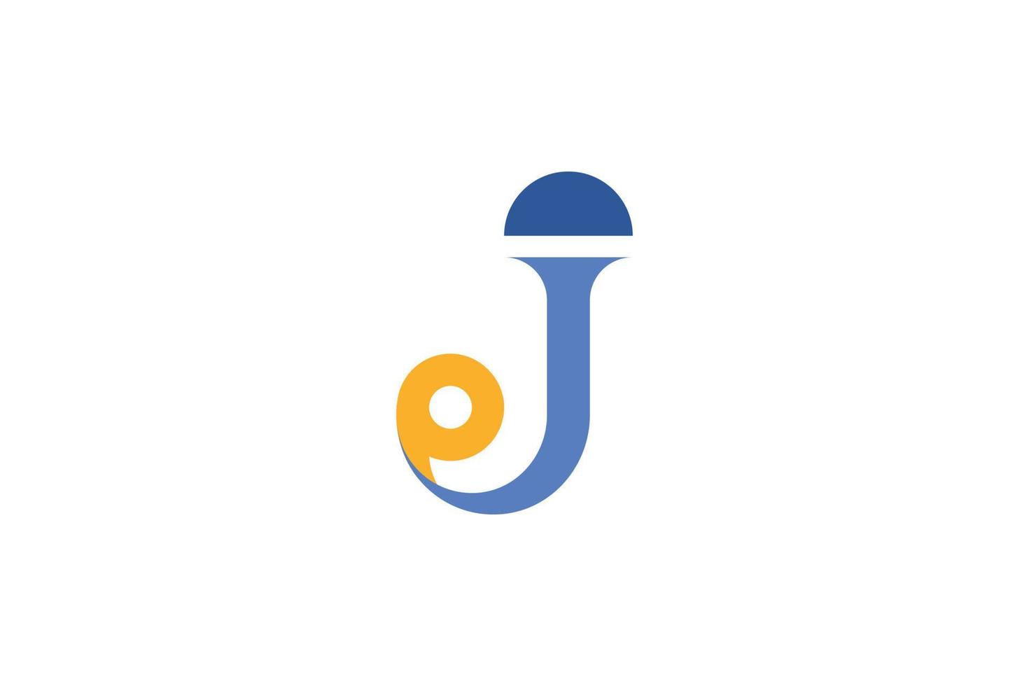 j logotipo de letra abstracta vector