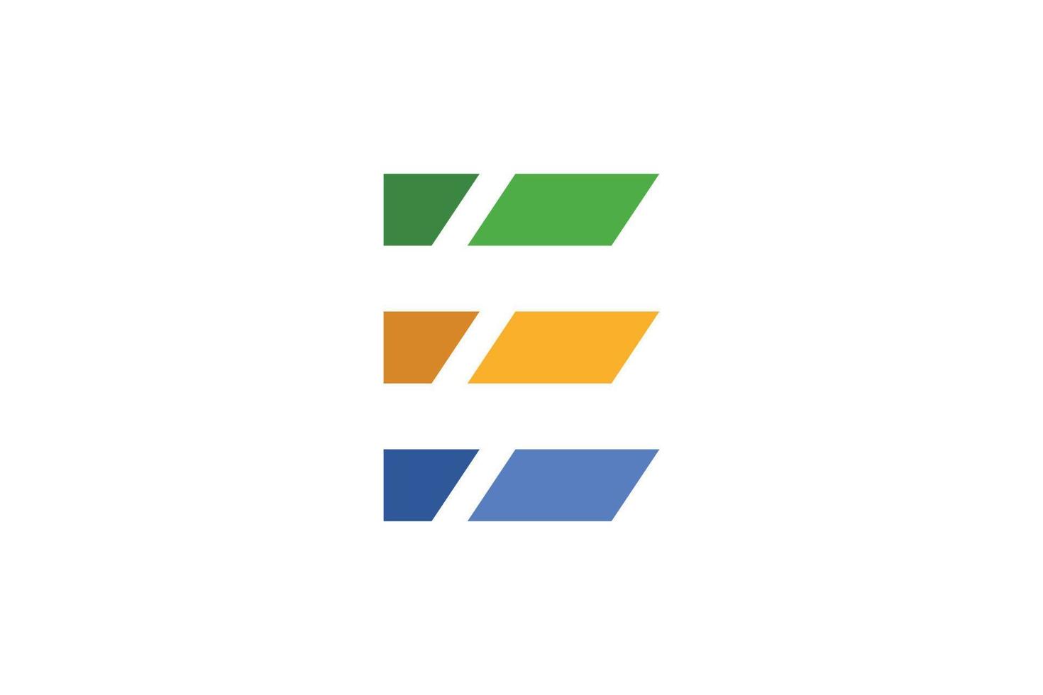 E Letter Initial Colorful Logo vector