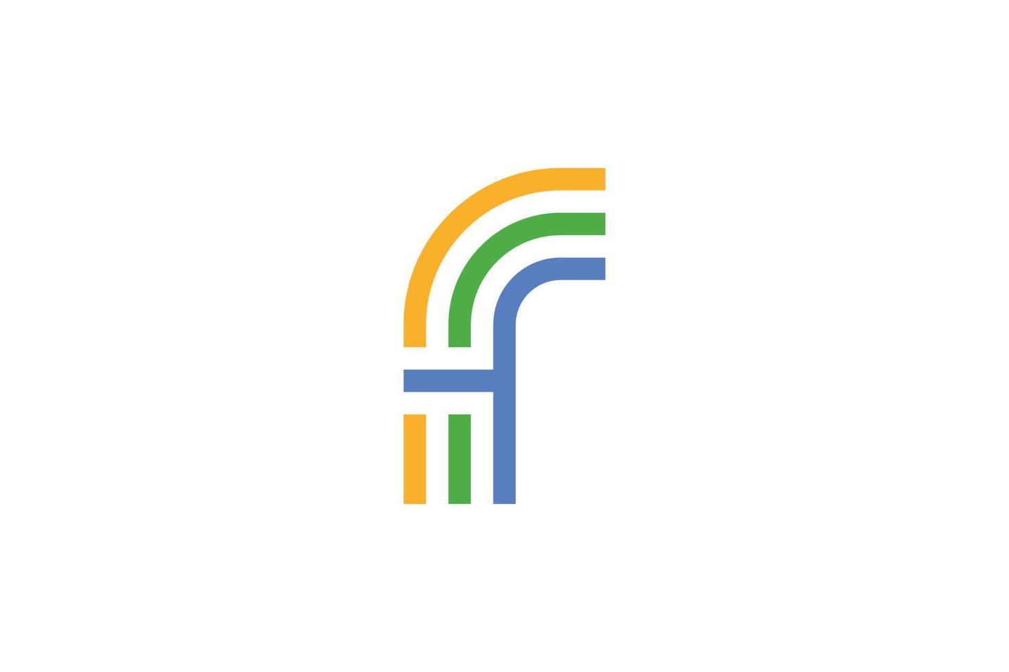 Letter F Logo Abstract vector