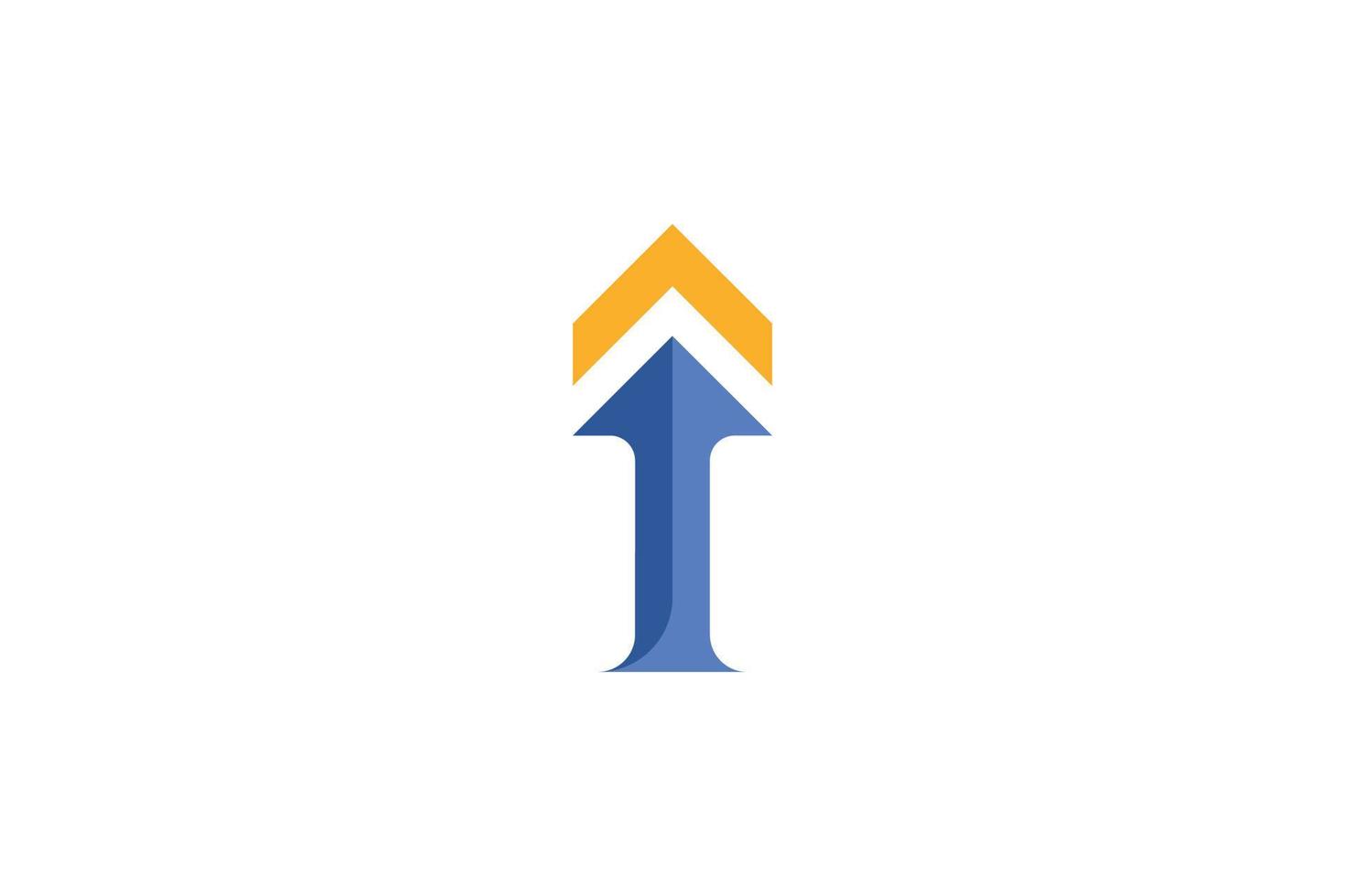 Hand Drawn I Logo Template vector
