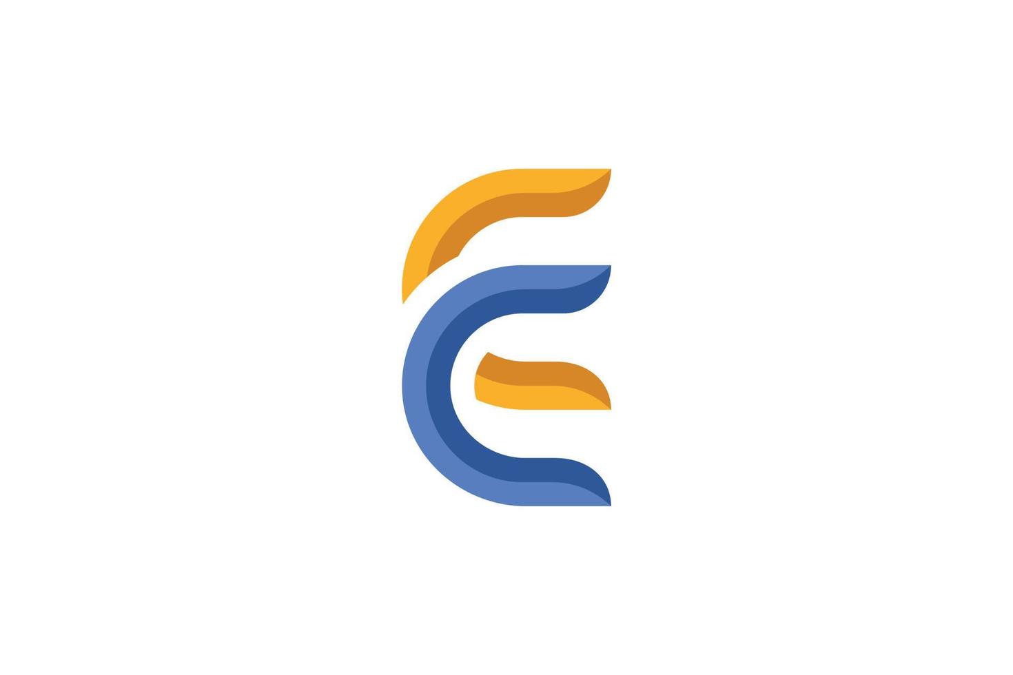 E Letter Initial Colorful Logo vector