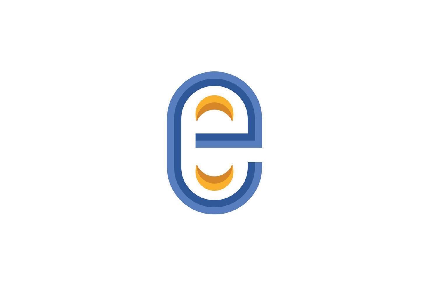 E Letter Initial Colorful Logo vector