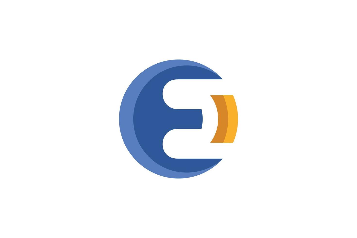 E Letter Initial Colorful Logo vector