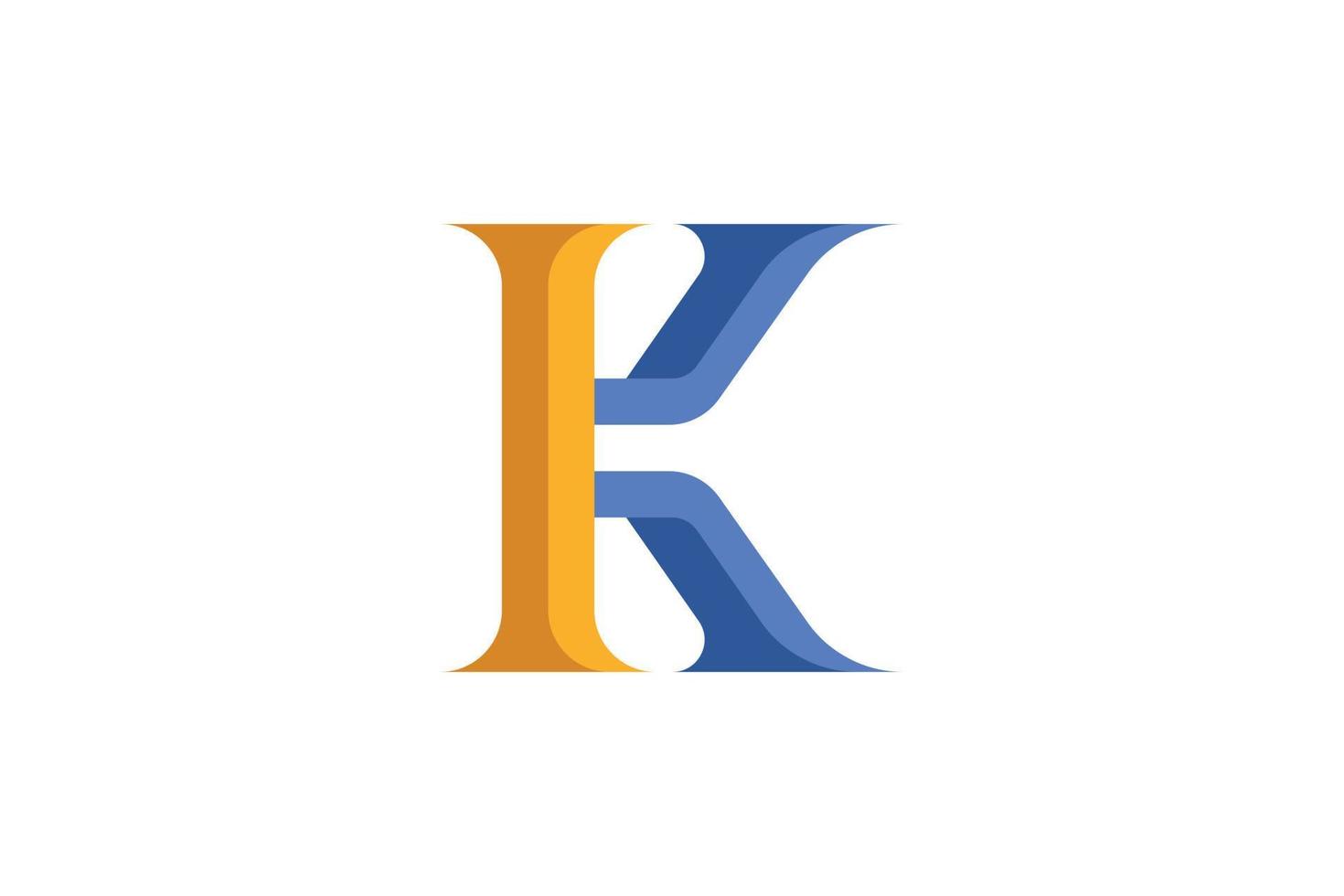 K letter colorful logo vector