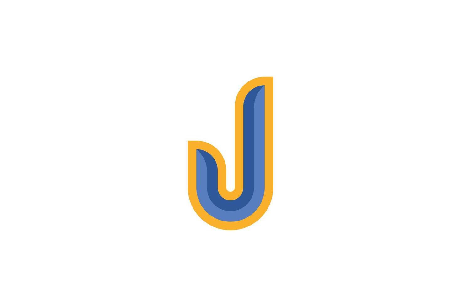 j logotipo de letra abstracta vector