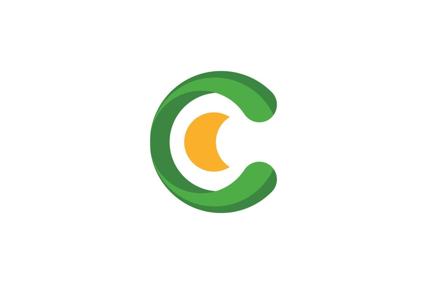 logotipo moderno de la letra c vector