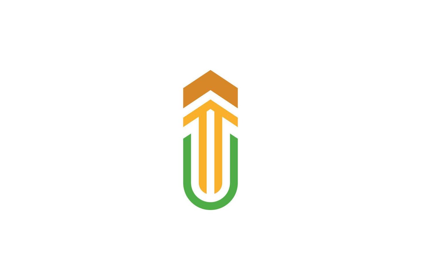 plantilla de logotipo i dibujado a mano vector