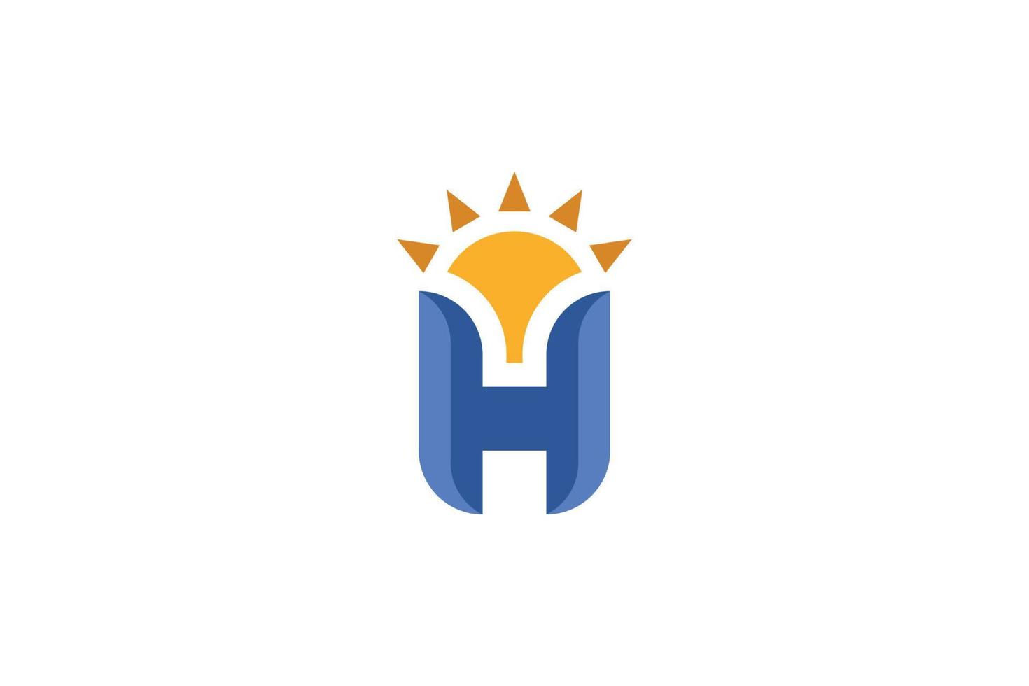 logotipo colorido de la letra h vector