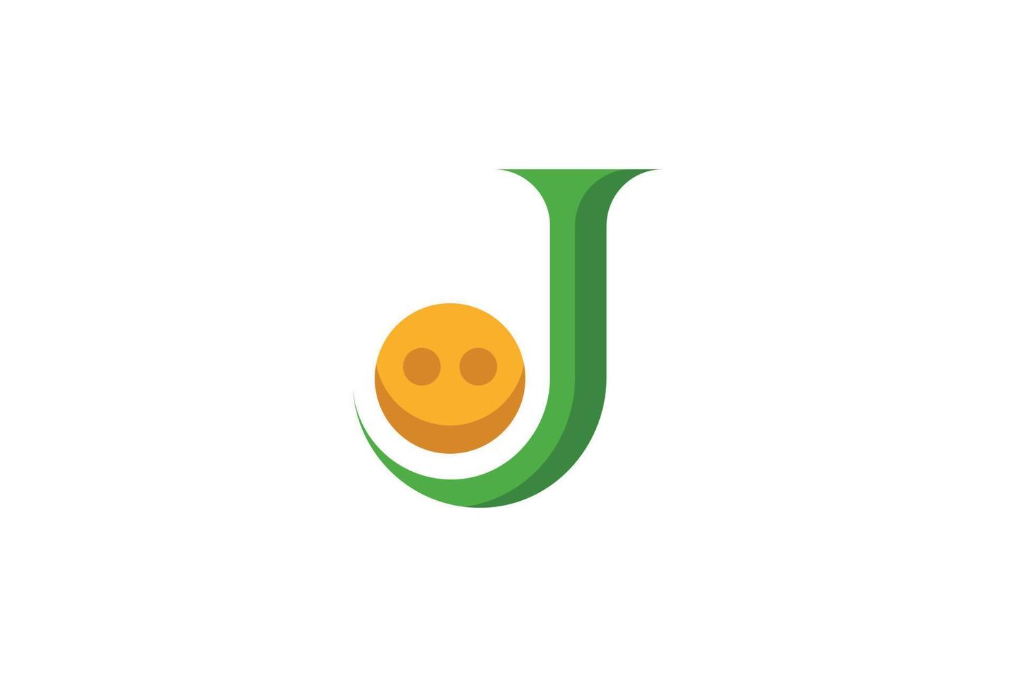 J abstract letter logo vector