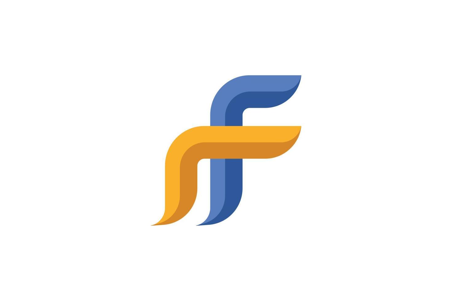 Letter F Logo Abstract vector