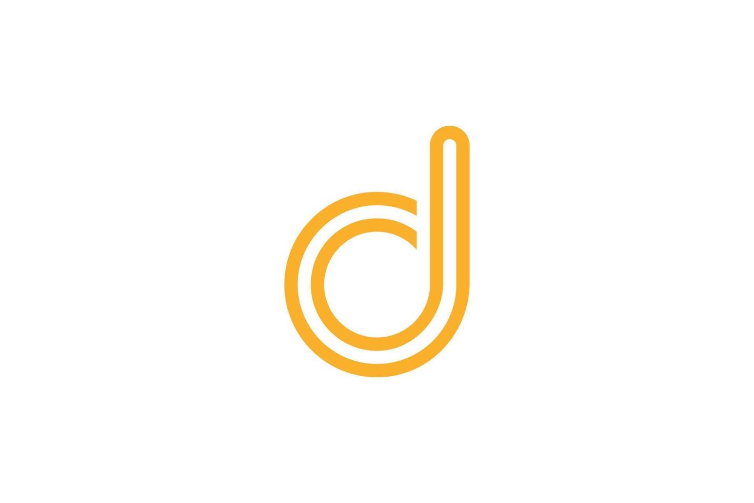 logotipo abstracto de la letra d vector