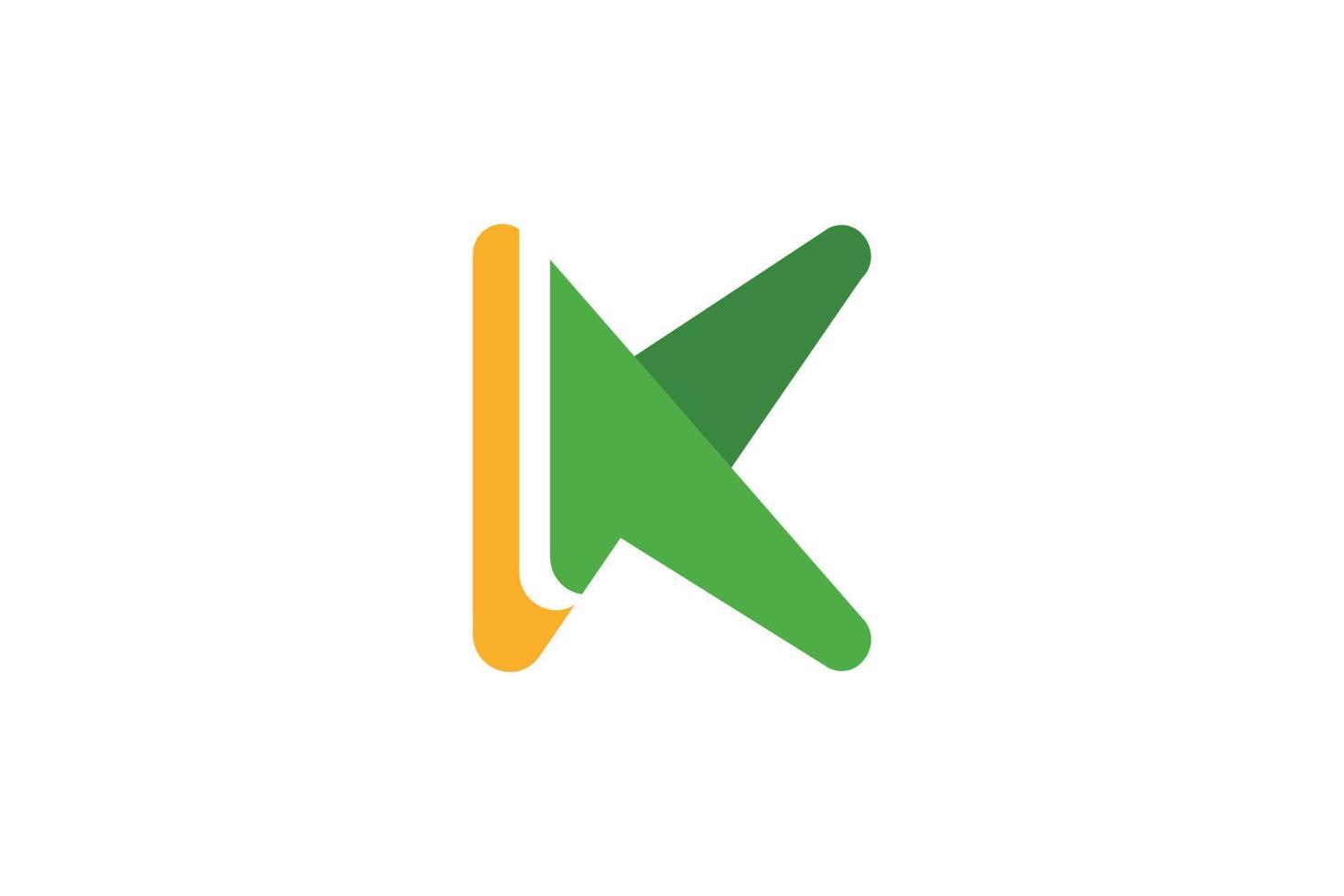 K letter colorful logo vector