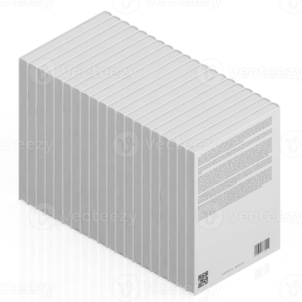 Isometric Books 3D render png