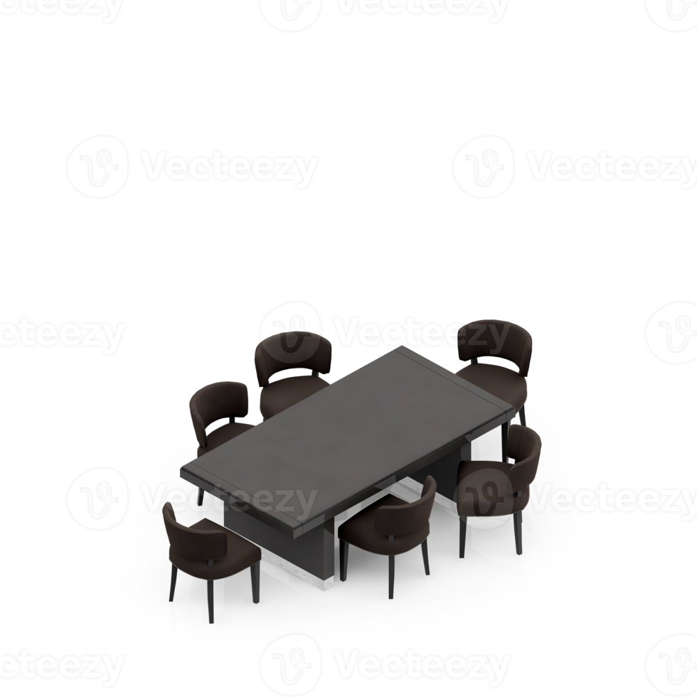 Isometric Table 3D render png