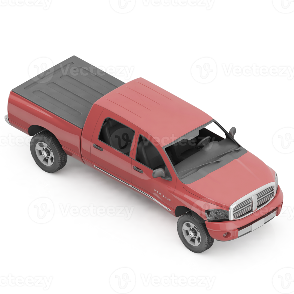 Isometric vehicle 3D Render png