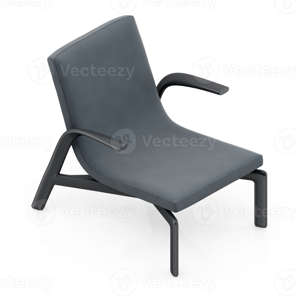 Isometric Chair 3D isolated rendering png