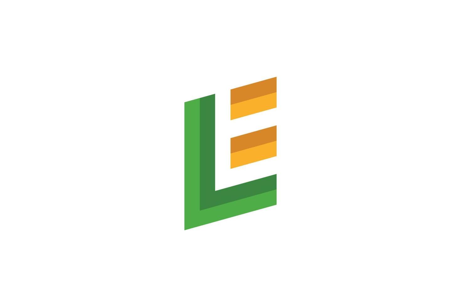 E Letter Initial Colorful Logo vector