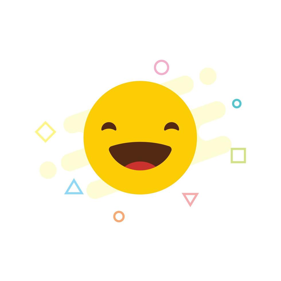 Laughing Emoji icon design vector