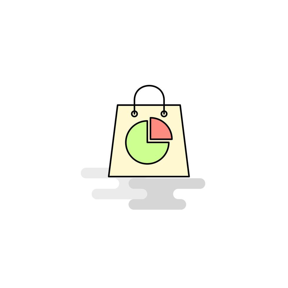 vector de icono de bolsa de compras plana