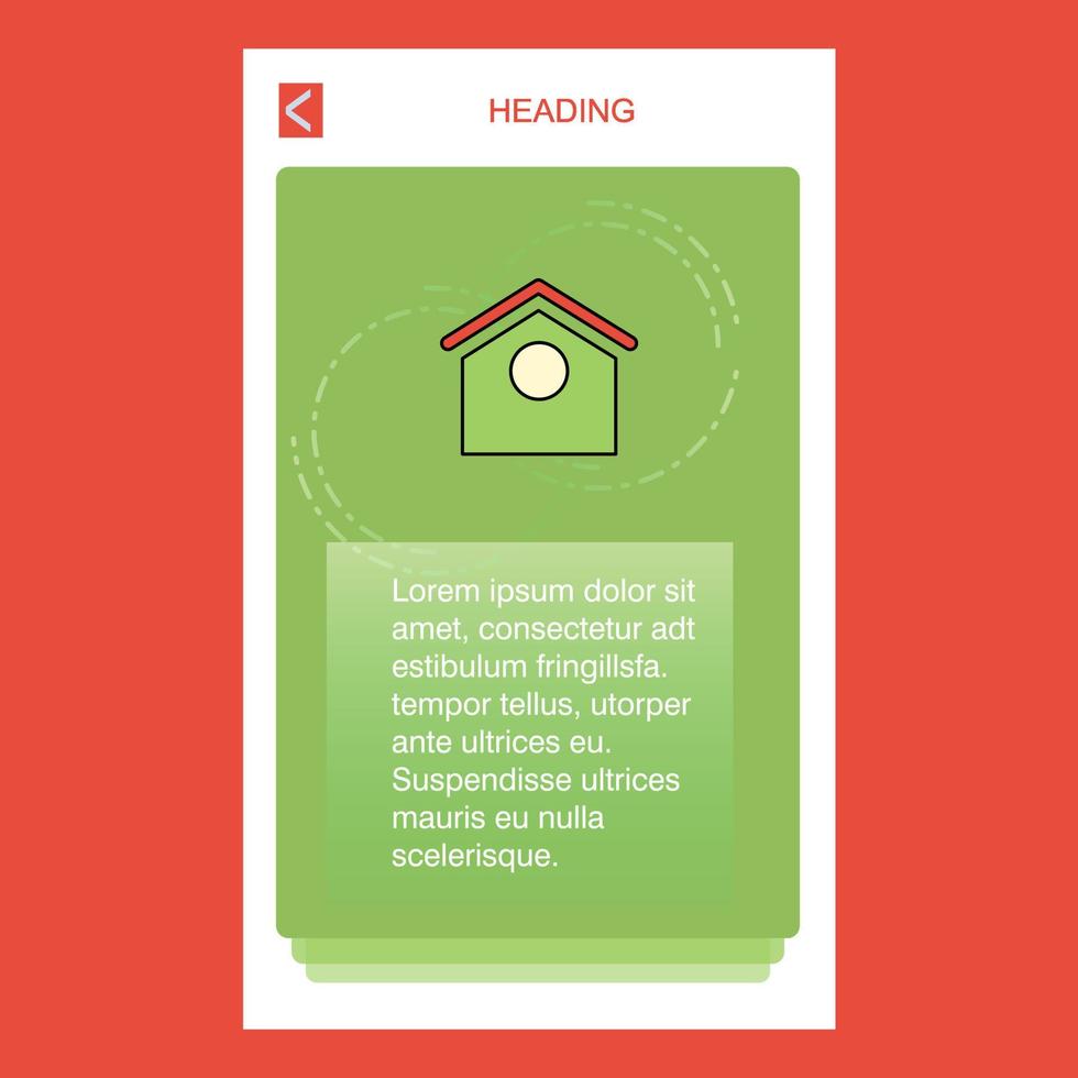 Dog house mobile vertical banner design design Vector