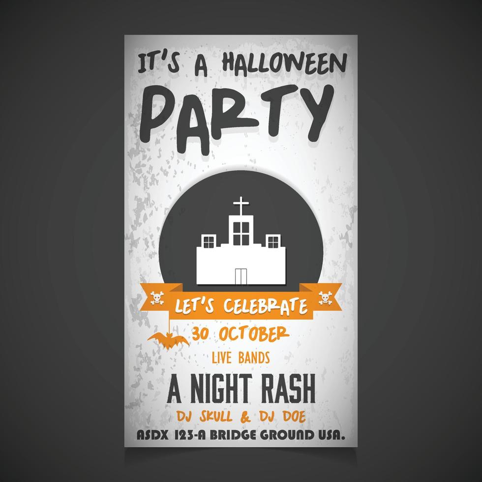 Its a Halloween party invitation card design vector