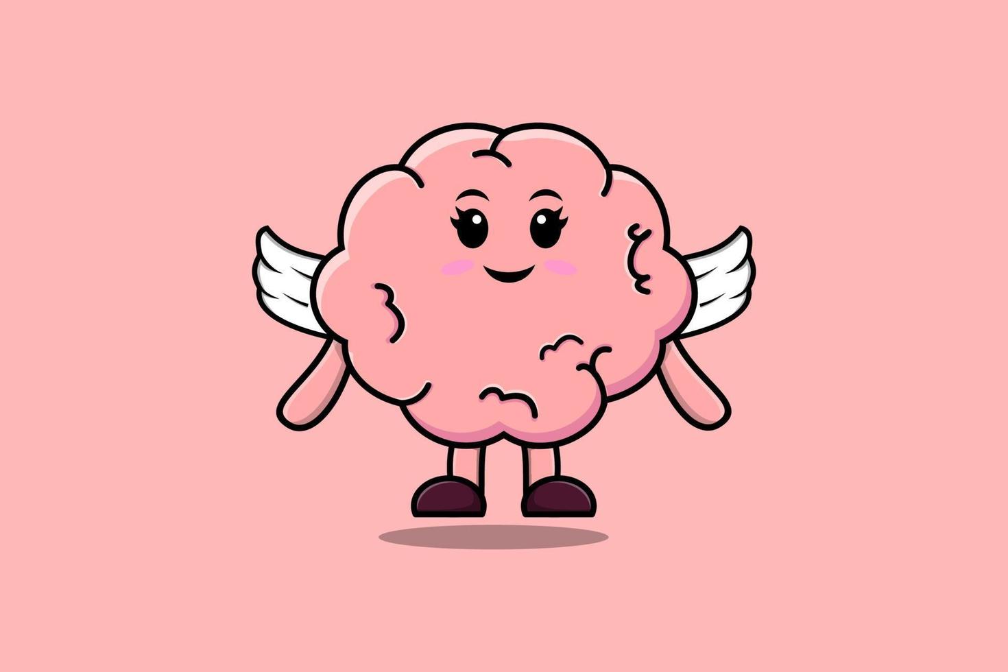 Cute cartoon Brain character wearing wings 14272667 Vector Art at Vecteezy Cute cartoon Brain character wearing wings 14272667 Vector Art at Vecteezy