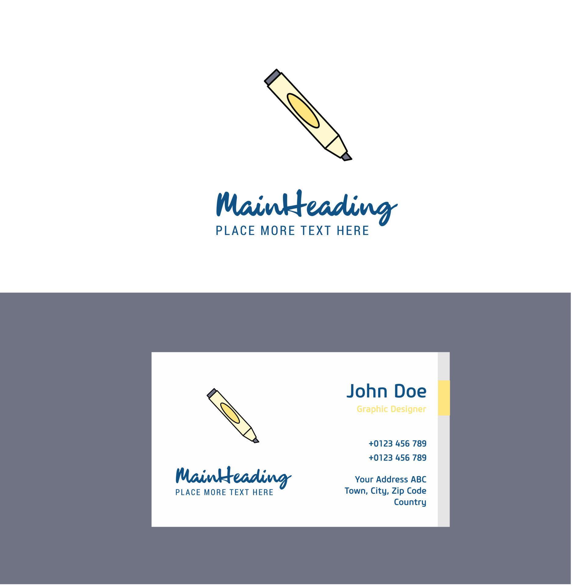Flat Marker Logo and Visiting Card Template Busienss Concept Logo Design 14272702 Vector Art at