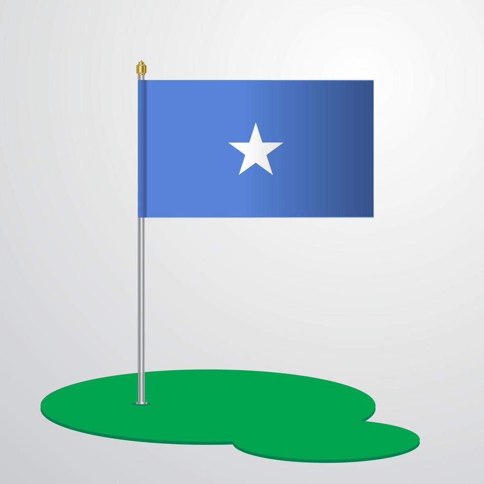 asta de la bandera de somalia vector