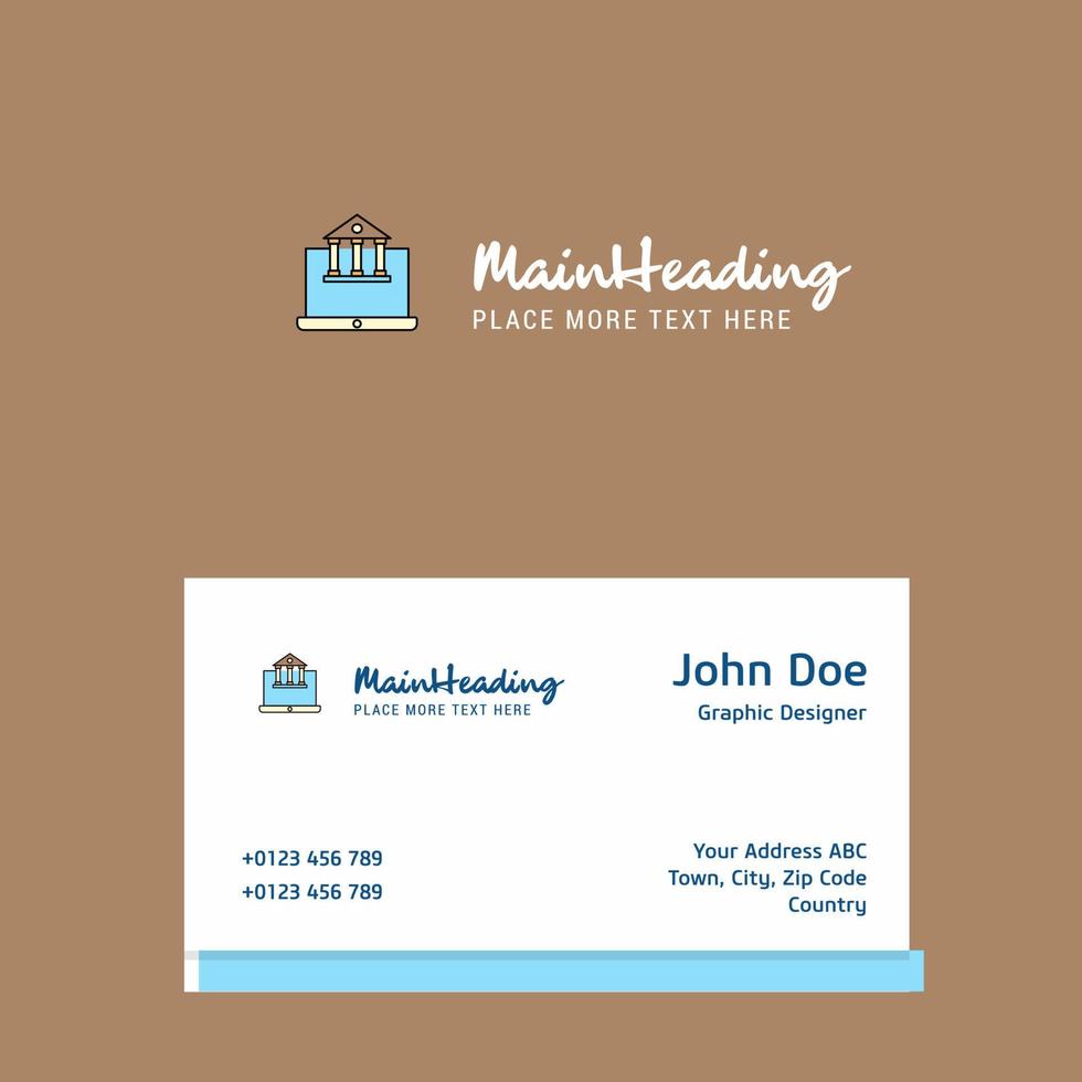 Real estate website logo Design with business card template Elegant corporate identity Vector
