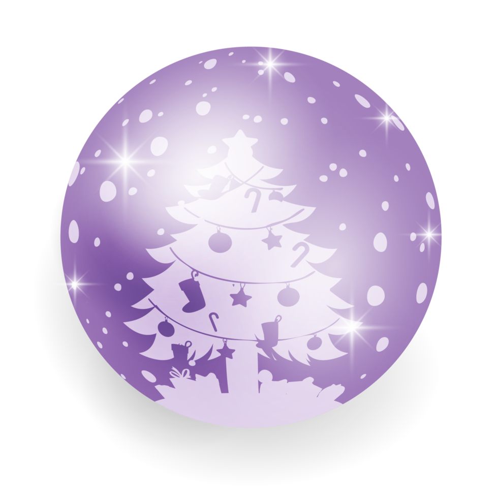 metallico viola Natale sfera. png