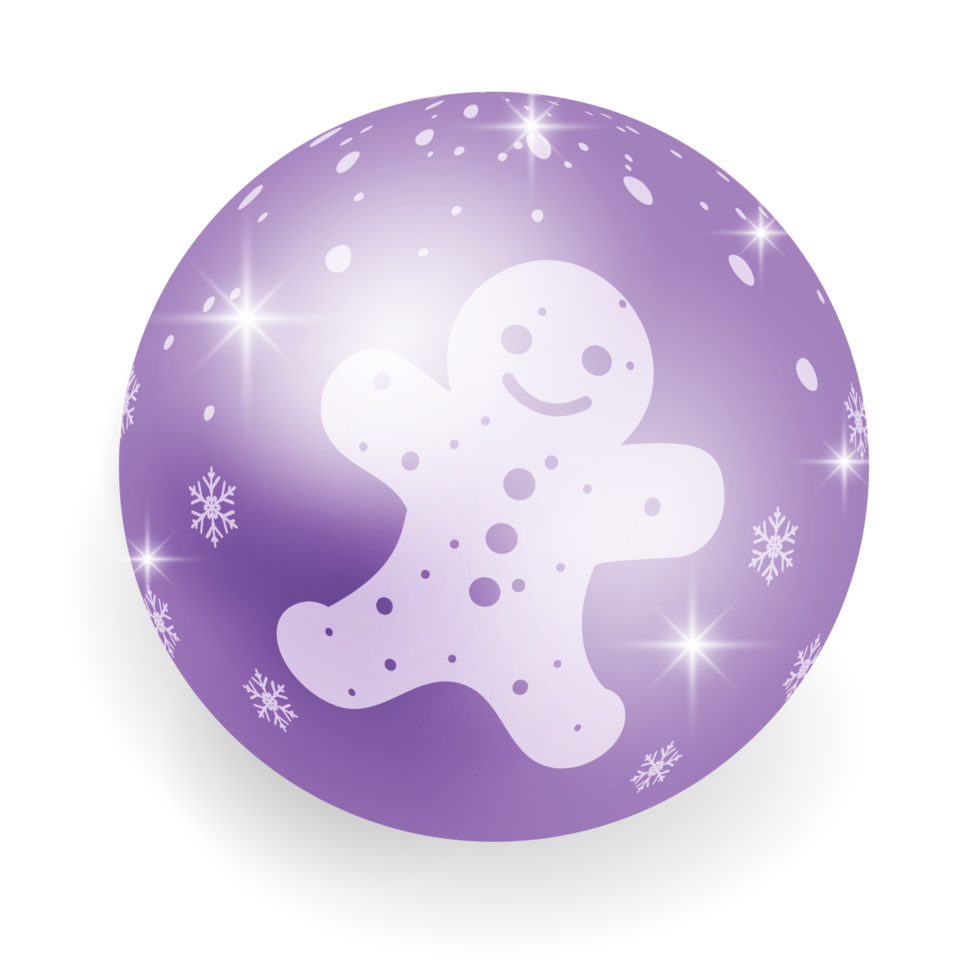 bola de navidad violeta metalizada. png